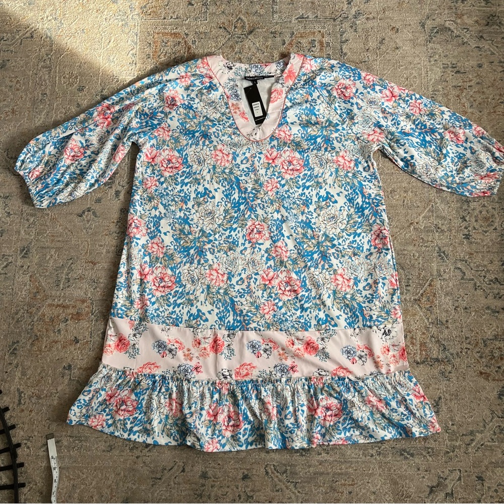Tolani Collection Printed Dress with Ruffle